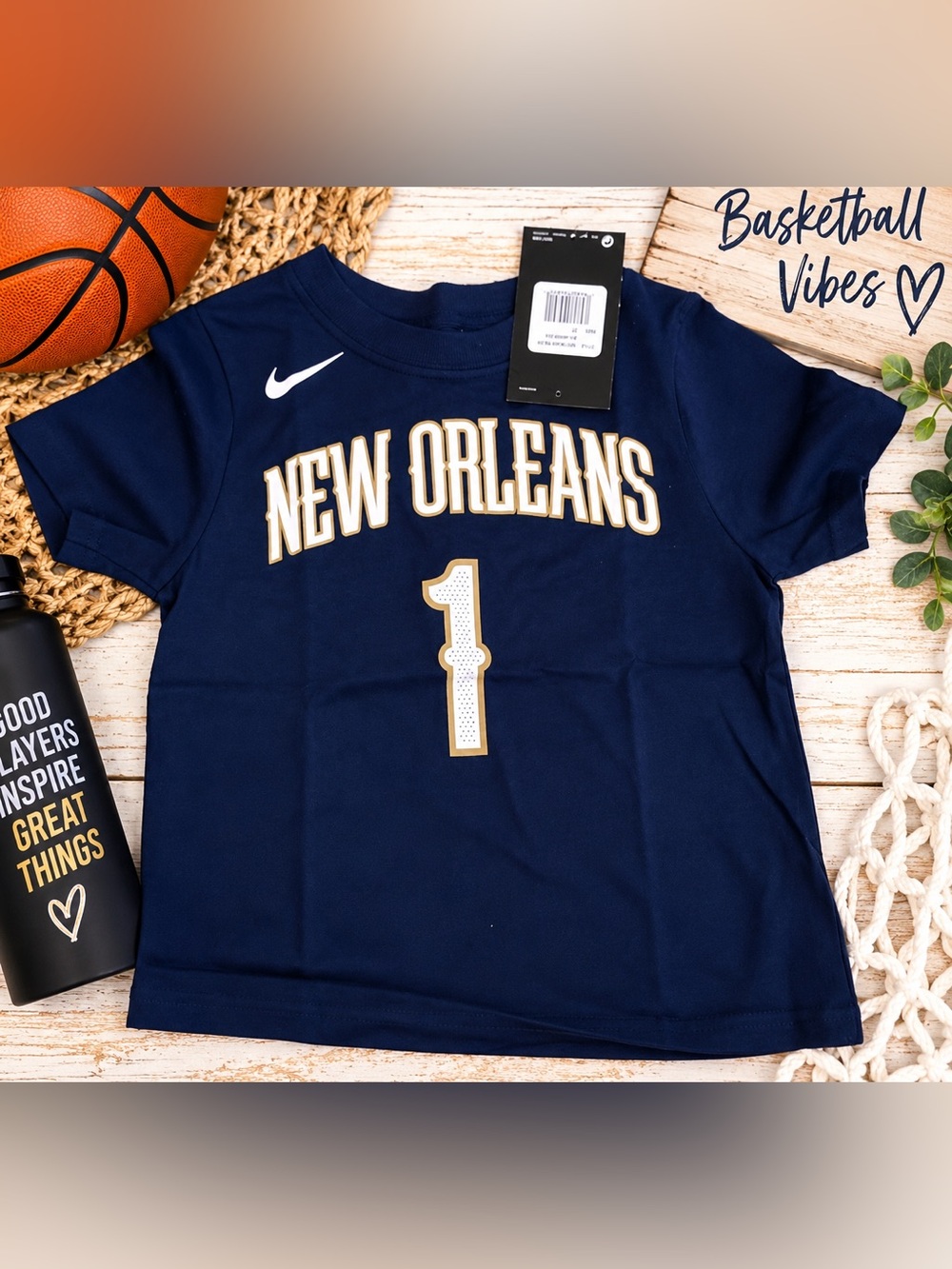 Nike Pelicans Zion Williamson #1 Toddler Shirt 3T NWT